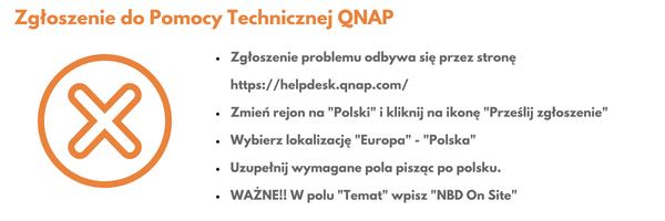 Zgłoszenie do pomocy technicznej QNAP