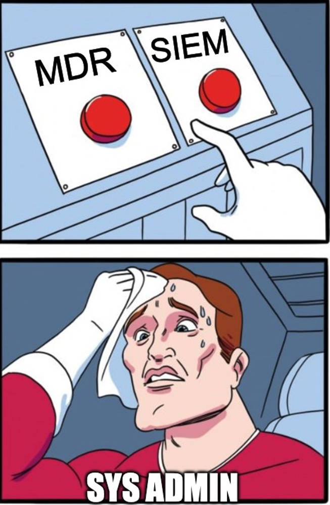 Cybersecurity mem, MDR vs SIEM